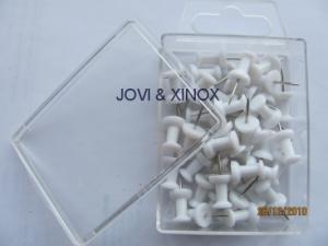 Nástěnkové špendlíky bílé 40ks; J641W-40phk