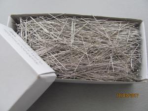 EF-špendlíky kalené poniklované 0,60x34mm 500g v papírové krabičce cca.6400ks