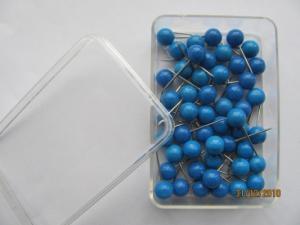 Špendlíky s plastovými hlavičkami 0,60x17mm 50ks modré; J638B-50phk