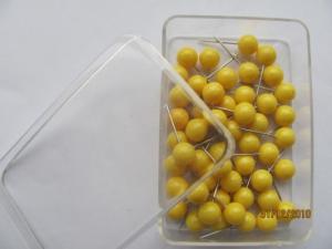 Špendlíky s plastovými hlavičkami 0,60x17mm 50ks žluté; J638G-50phk