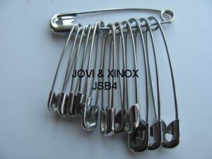 Zavírací špendlík DUPLEX stříbrné 12ks ve svazku, 32;38;45mm; JSB4
