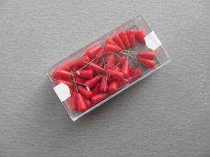 Velmi jemné ostré modelářské špendlíky z ušlechtilé oceli 50ks červené