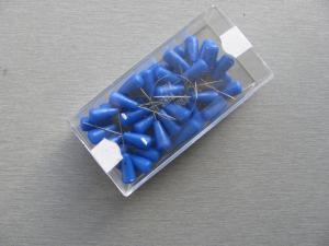 Velmi jemné ostré modelářské špendlíky z ušlechtilé oceli 50ks modré