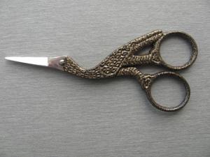Nůžky Čáp -bronzové