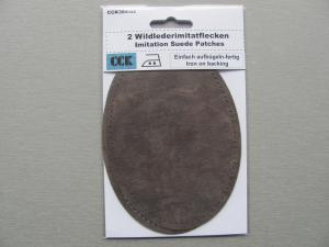 CCK384-02-Nažehlovací záplaty semišové s perforací-šedé 2ks